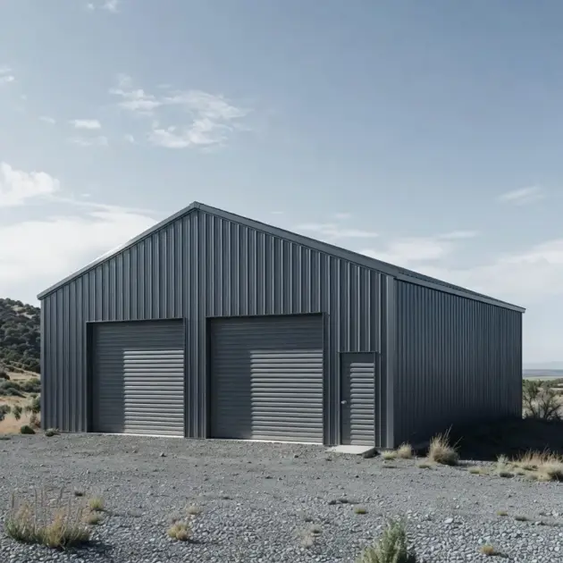 Double garage with lean-to