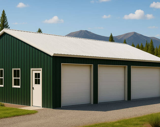 Detached 3-car garage