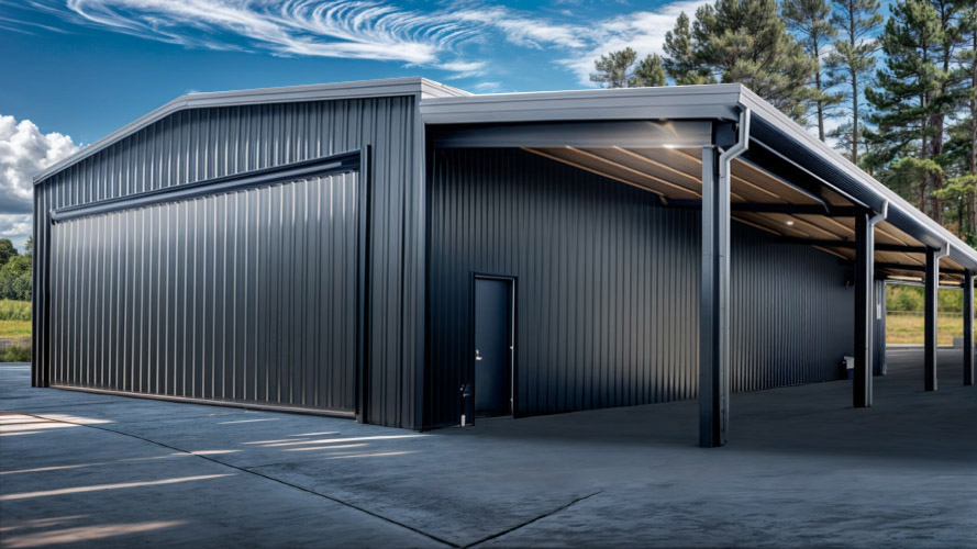 30x50 Garage with lean-to