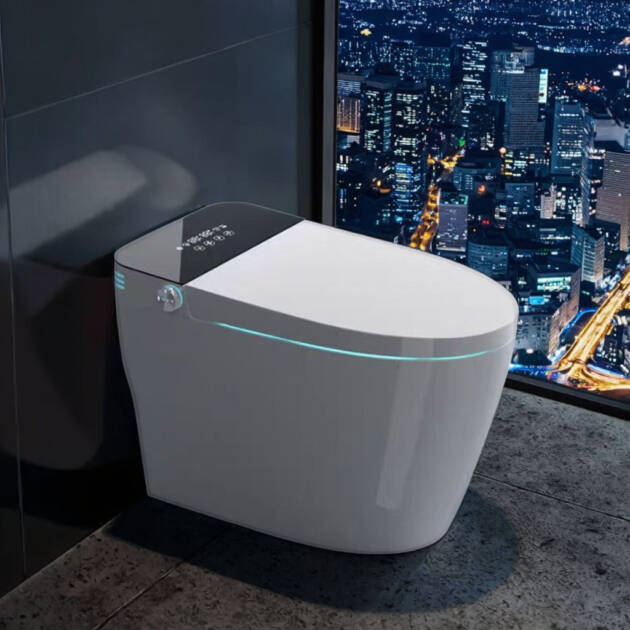 Intelligent Automatic Toilet Bowl Square-shaped Smart WC Bidet Electric Sanitary Ware for Bathroom Floor Mounted Remote Included
