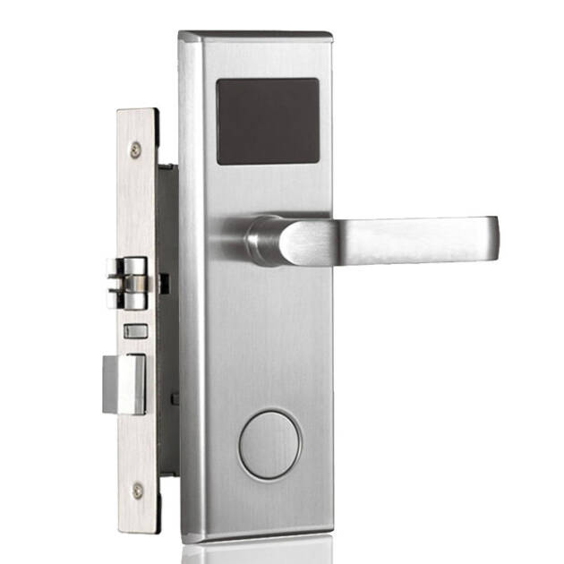 Stainless Steel Smart Rfid Key Hotel Lock System Card Electronic Door Handle Lock with Management Software System