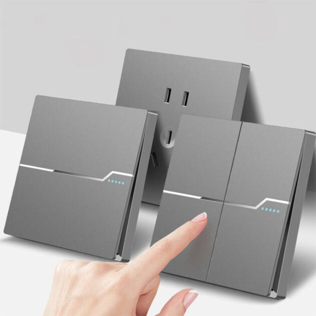 Electrical Sockets Switches UK Standard Electric Accessories for House 3 Gang 1 Way Wall Switches